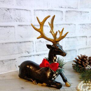 Checked Reindeer Buffalo Checked Ornament Checked Stag Checked Mantle Decor